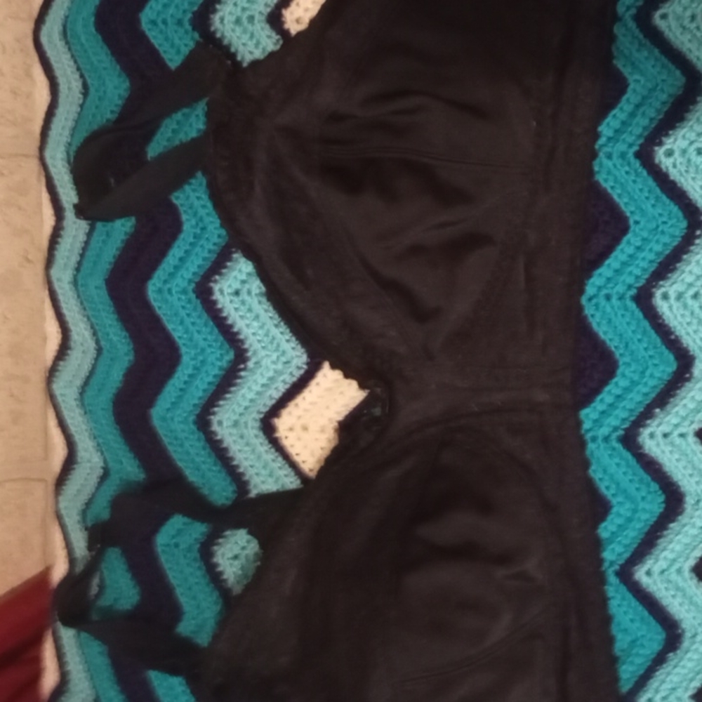 44C black none padded comfortable Bra